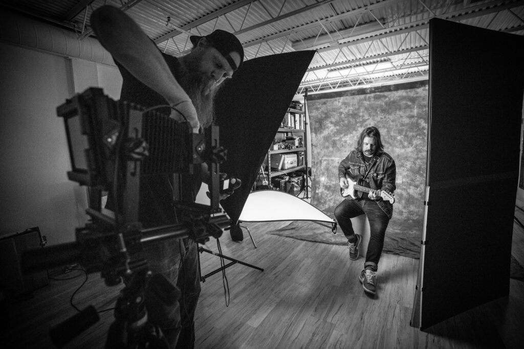 Jess shoots Tobin working with Dave Bruzza - Still Photography